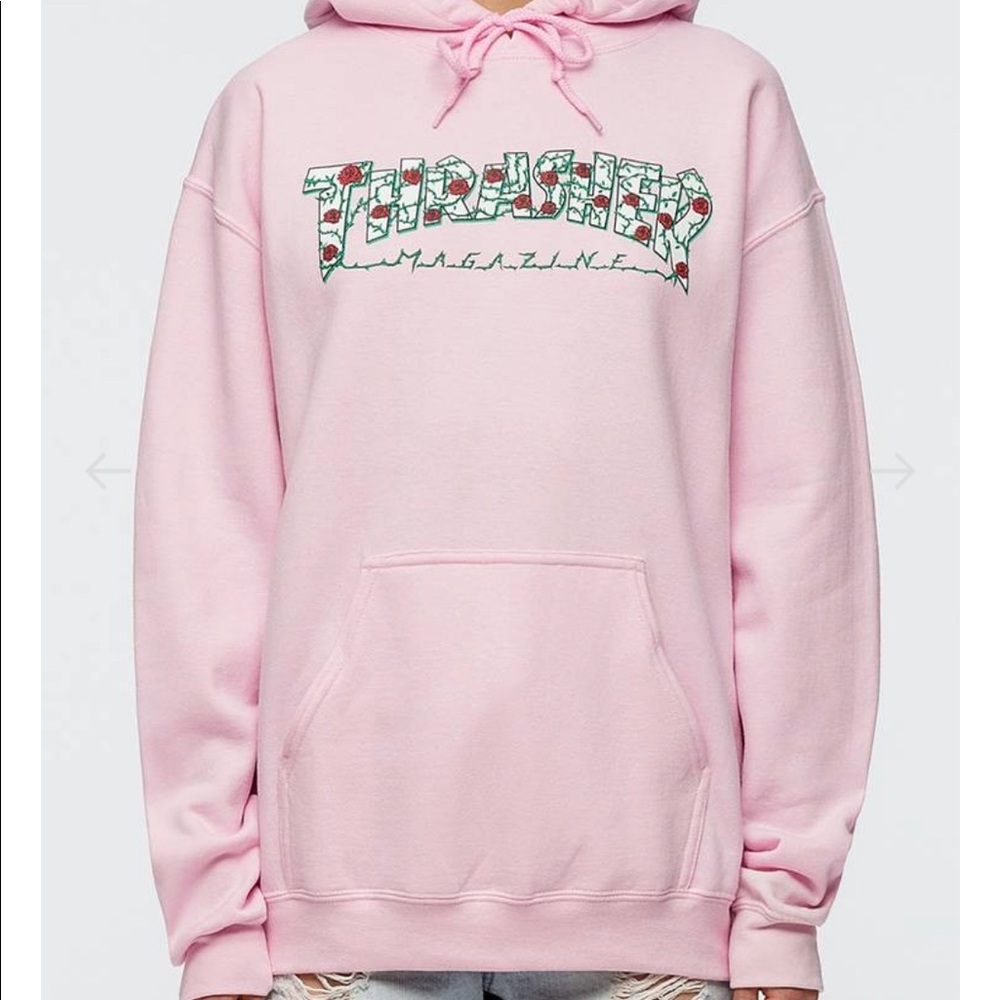 COPY - Thrasher Pink Roses Hoodie: M